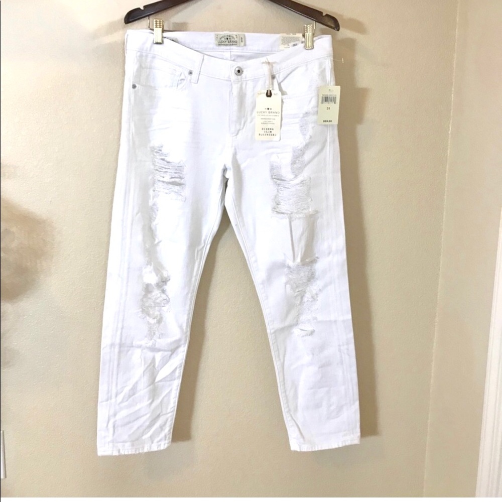 Lucky Brand || Slim Boyfriend Destroyed Pants Jean - Picture 2 of 8